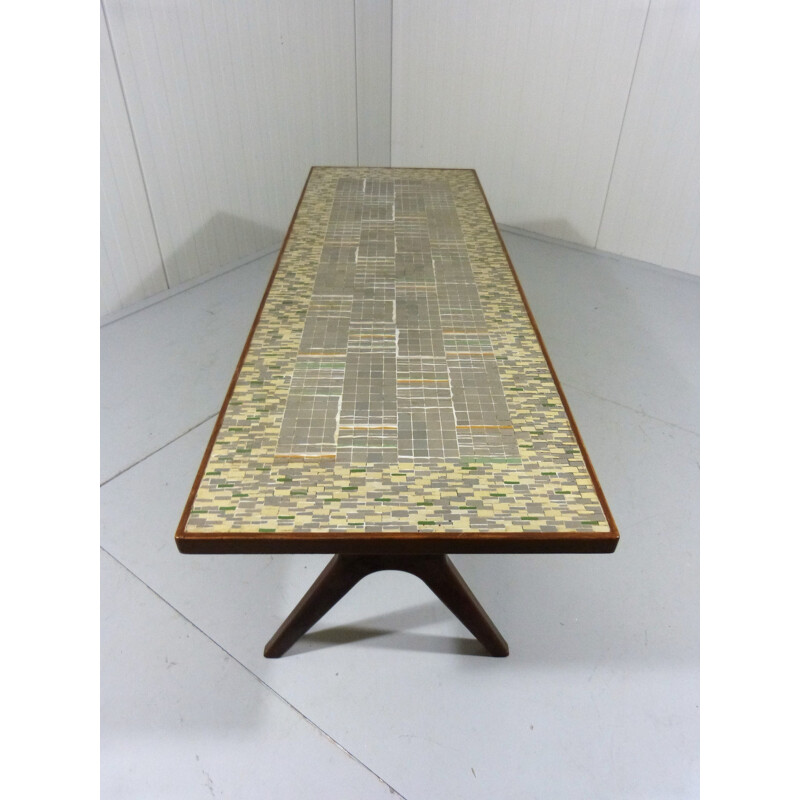 Table basse en céramique et en bois de Berthold Müller-Oerlinghausen - 1950