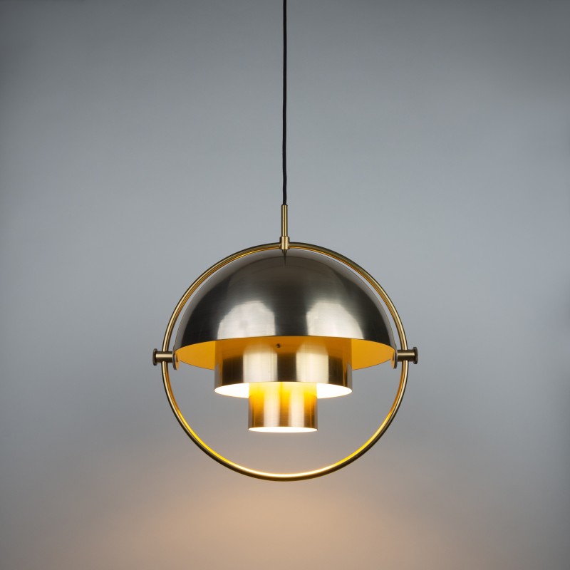 Vintage Multi-lite pendant lamp by Louis Weisdorf for Lyfa, Denmark 1972s