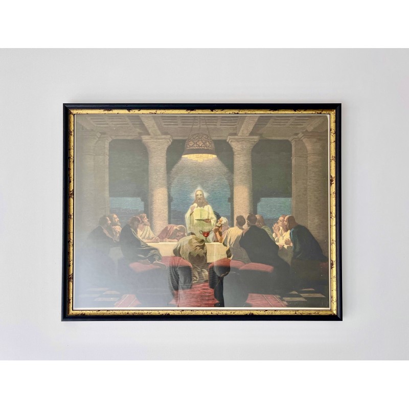 Vintage christian German print "The Last Supper", 1930s