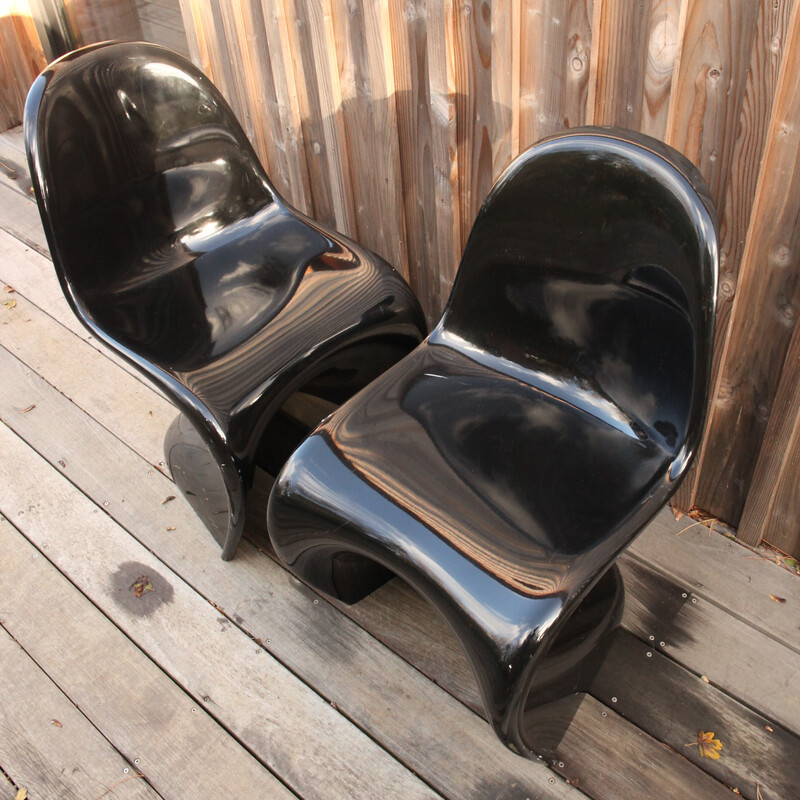 Ein Paar Vintage-Stühle von Verner Panton