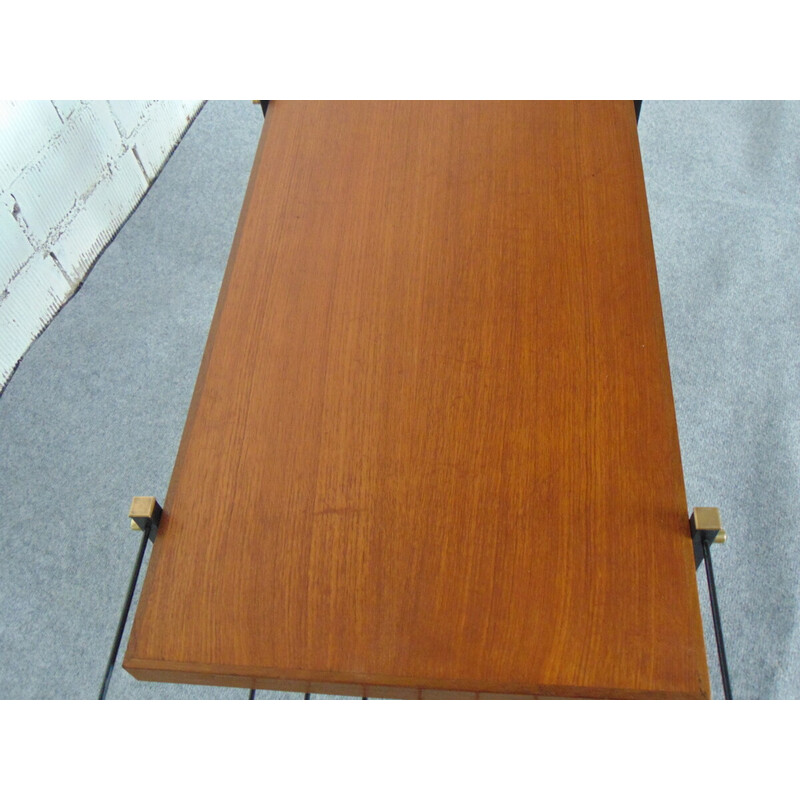 Table basse vintage avec porte-revues, 1960