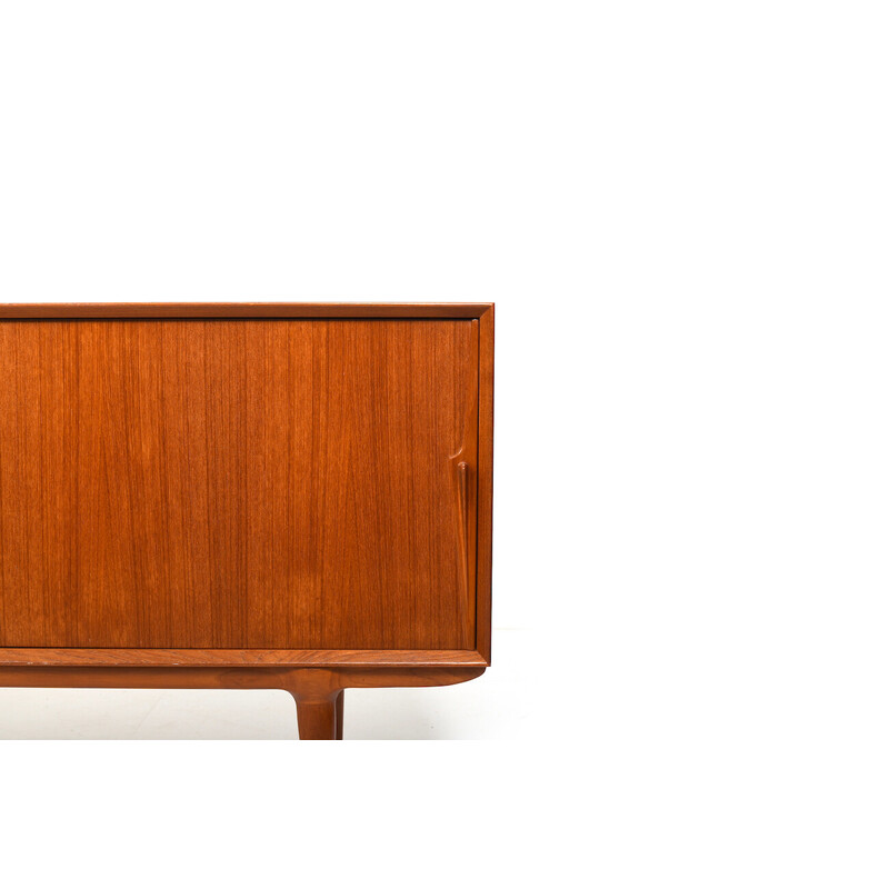 Vintage Danish teak sideboard with two sliding doors by Omann Jun, 1960