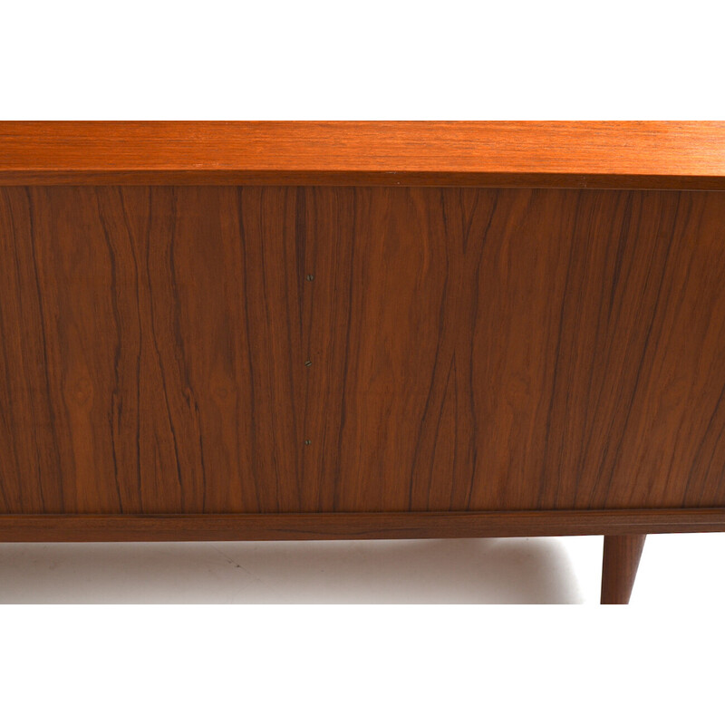 Credenza danese vintage in teak a due ante scorrevoli di Omann Jun, 1960