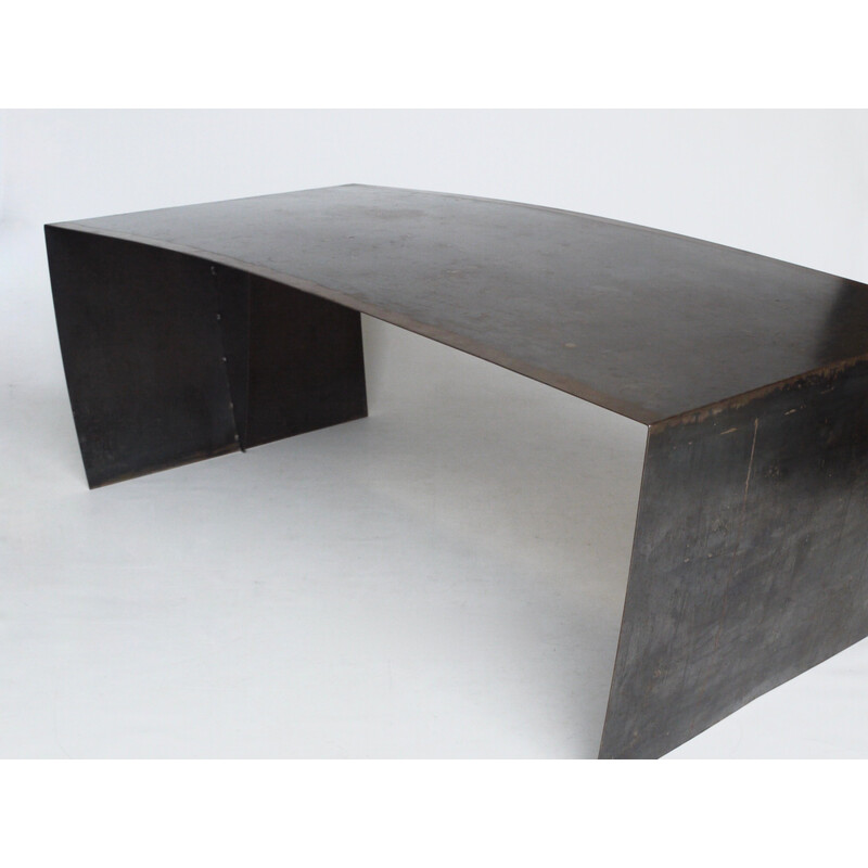 Industrial vintage steel Gallery desk, 1980s