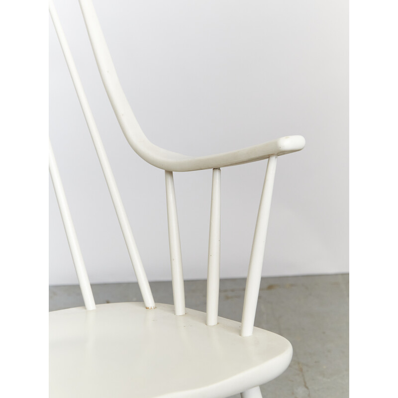 Vintage Grandessa rocking chair by Lena Larssen for Nesto, Sweden 1950s