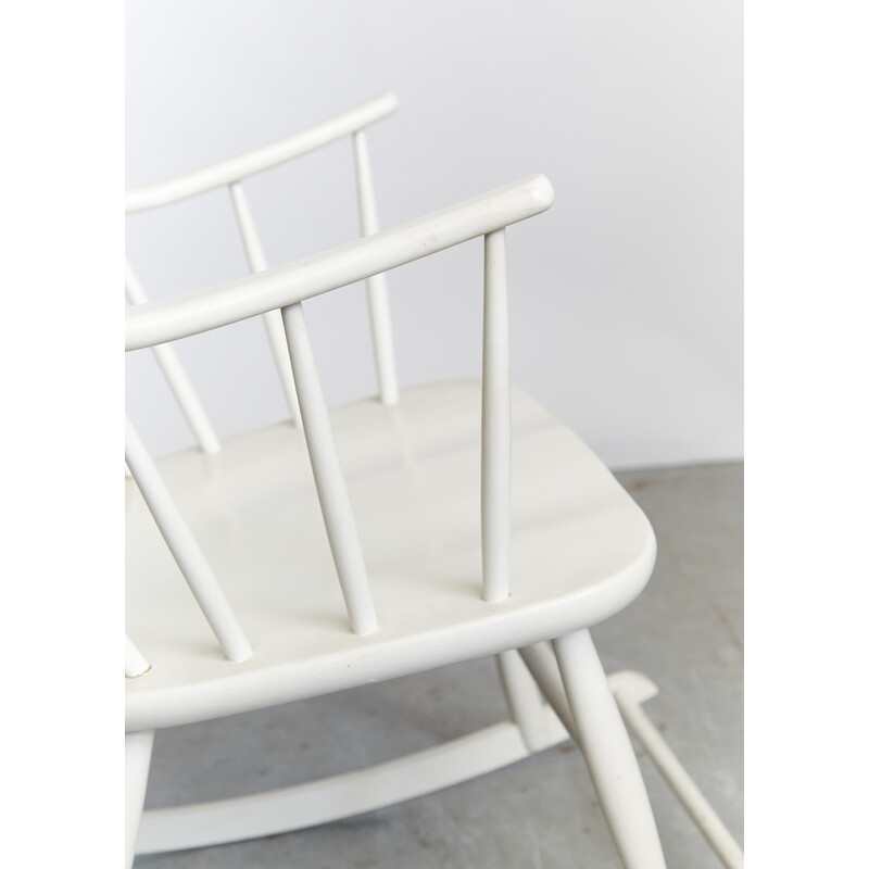 Vintage Grandessa rocking chair by Lena Larssen for Nesto, Sweden 1950s