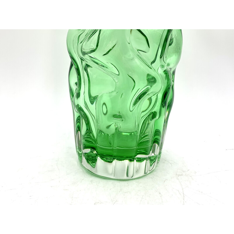 Vintage green vase and bowl by Pavel Hlava, Czech Republic 1968