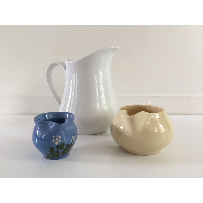 Set aus 3 Vintage-Krügen aus Keramik