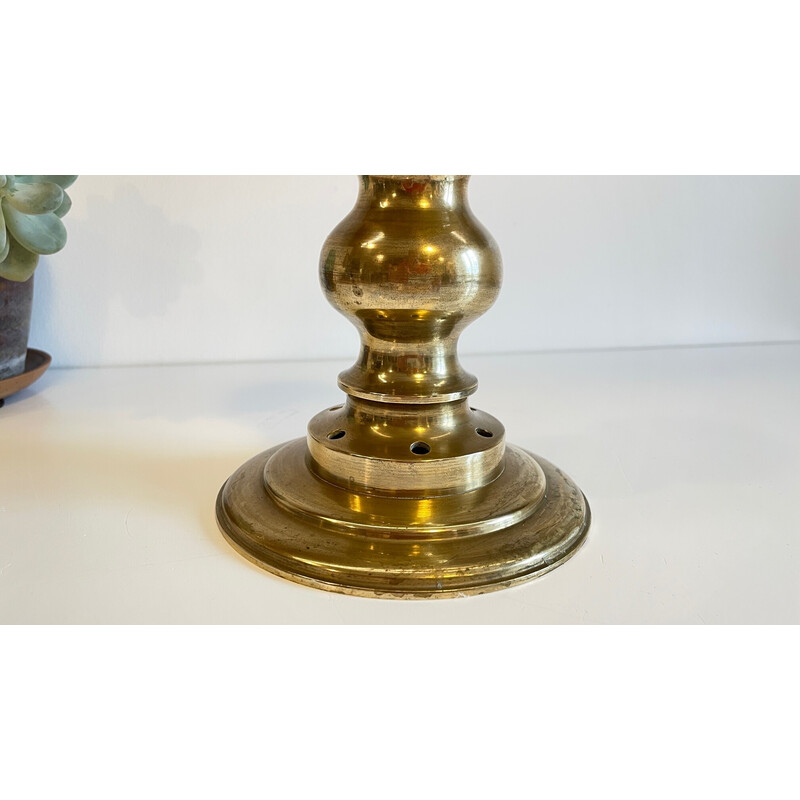 Vintage candlestick in solid brass