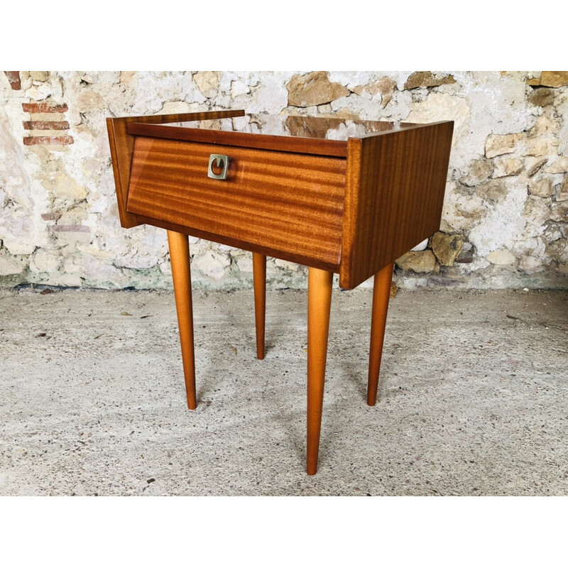 Mesa de cabeceira de teca Vintage, 1960