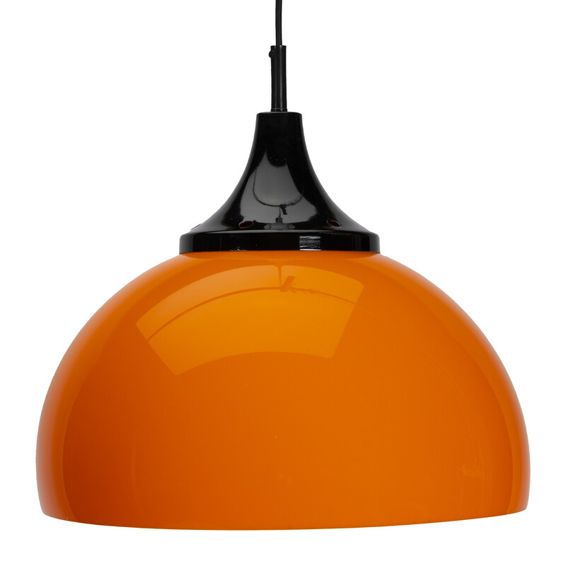 Vintage space age orange penant lamp