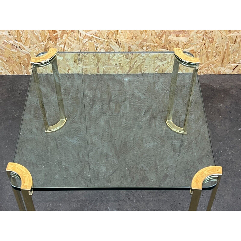 Vintage Brutalist bronze coffee table by Peter Ghyczy, 1960-1970