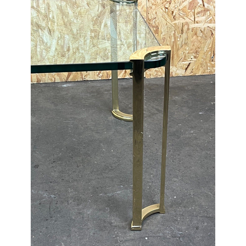 Table basse vintage brutaliste en bronze de Peter Ghyczy, 1960-1970