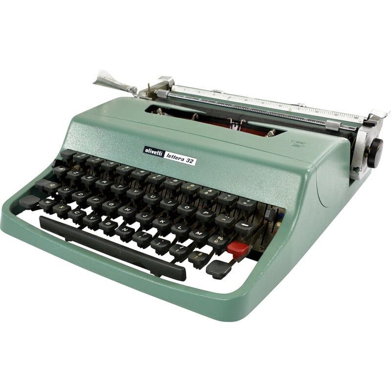 Máquina de escribir vintage Olivetti Lettera 32 de Marcello
