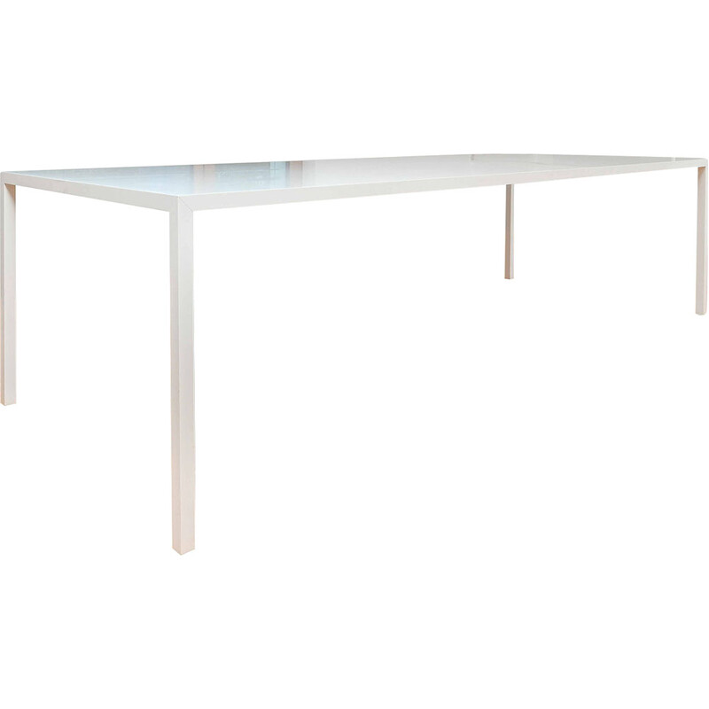 Vintage Tense table in white lacquered steel and aluminum by P. & M. Cazzanigra, 2009s