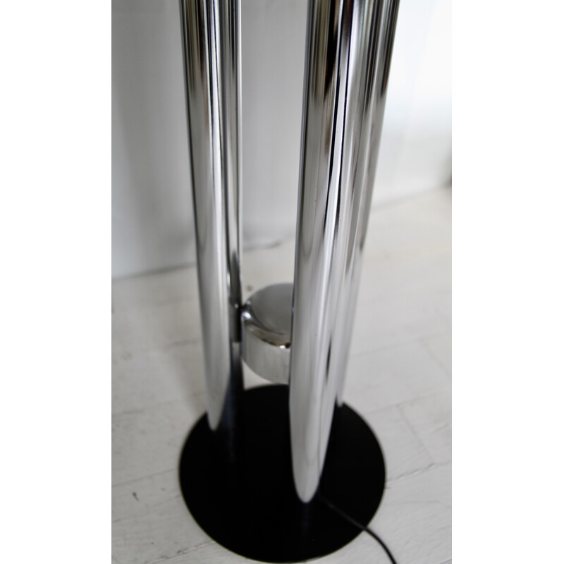 Vintage three-rod chrome-plated metal floor lamp by Habico, Finland 1960-1970