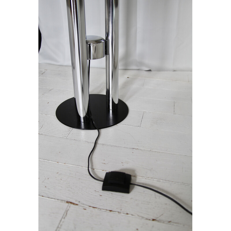 Vintage three-rod chrome-plated metal floor lamp by Habico, Finland 1960-1970