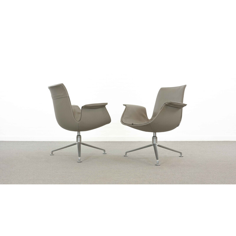 Paar vintage Fk lounge fauteuils van Preben Fabricius en Jorgen Kastholm voor Walter Knoll, jaren 1960.