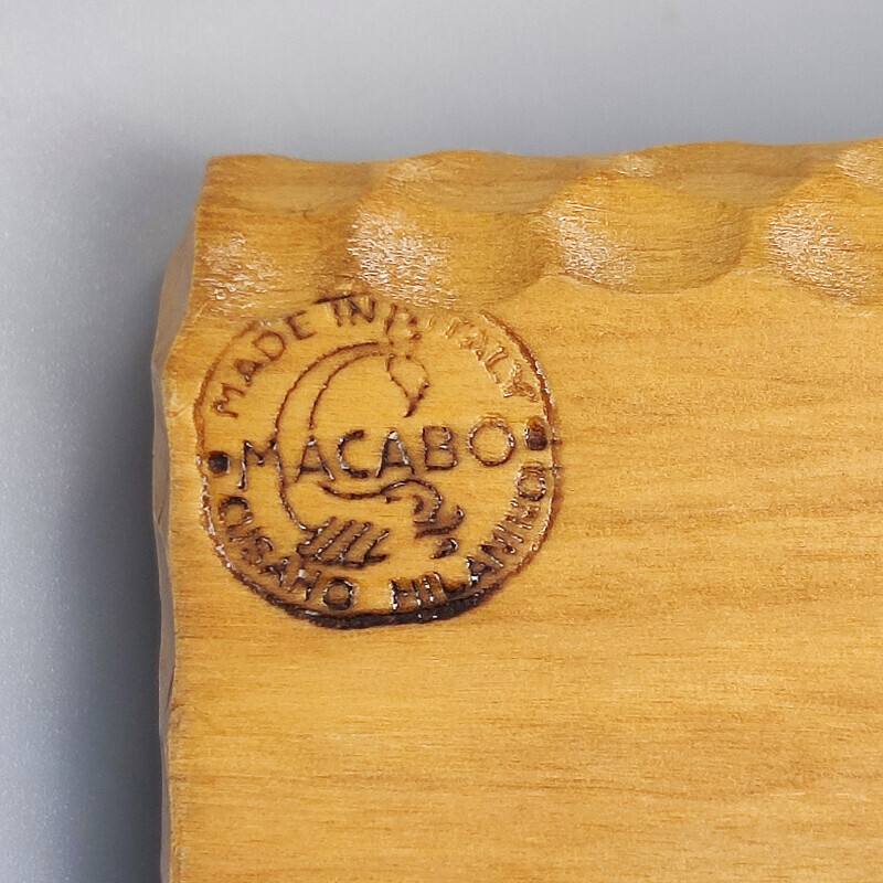 Bandeja de bambú vintage de Aldo Tura para Macabo, Italia años 60