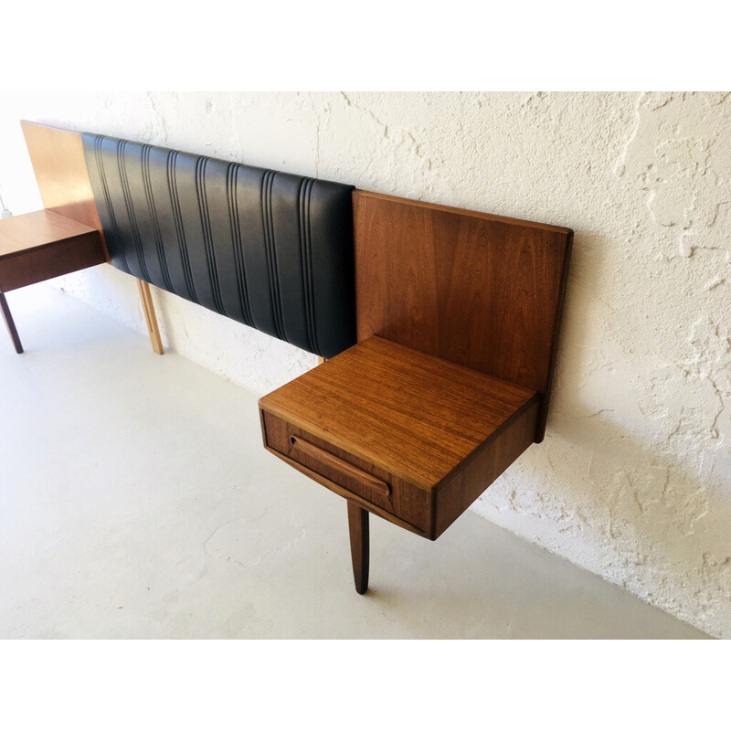 Vintage teak headboard, Denmark 1960s