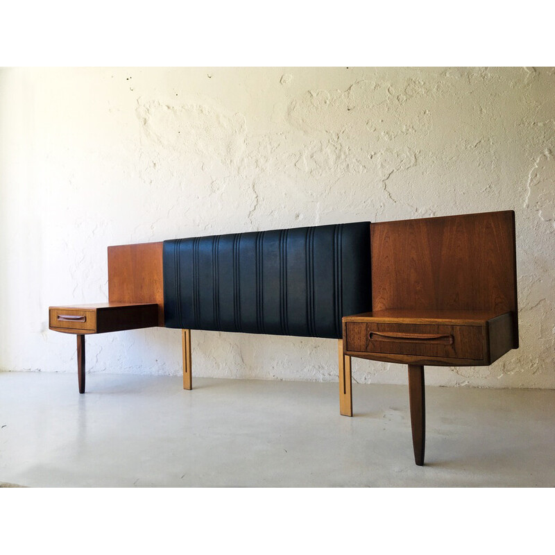 Vintage teak headboard, Denmark 1960s