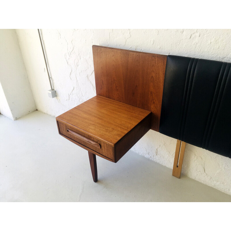 Vintage teak headboard, Denmark 1960s