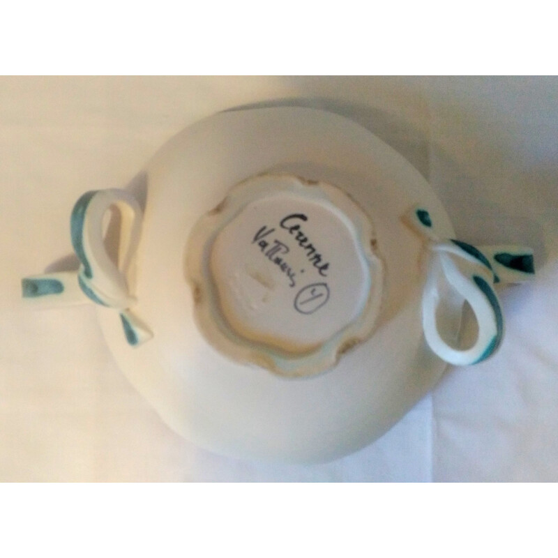 Cerenne Vallauris vintage tea set with bowl, 1950