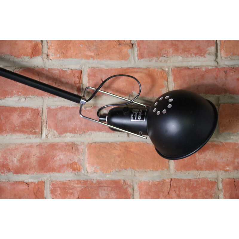 Vintage wall lamp model 265 in black metal by Paolo Rizzatto for Arteluce, Italy 1970s