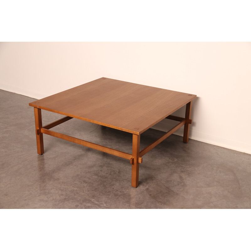 Vintage coffee table model "Gio" in walnut by Gianfranco Frattini for Tacchini, Italy 2000s