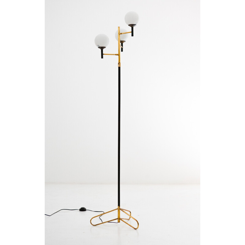 Vintage Italian Opaline Floor Lamp - 1950s