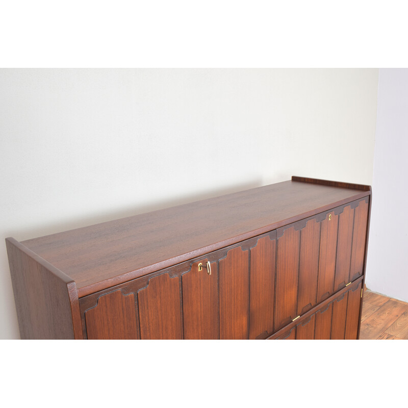 Norwegisches Teakholz-Highboard aus der Mitte des Jahrhunderts, 1960er Jahre