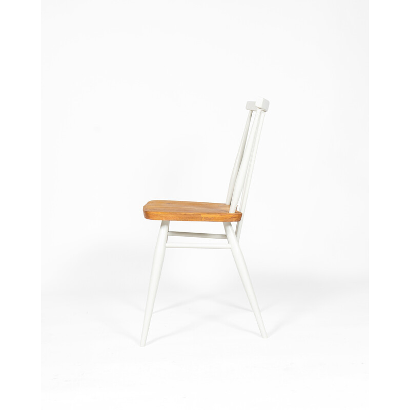 Pareja de sillas All Purpose vintage de madera blanca de L. Ercolani para Ercol, años 60