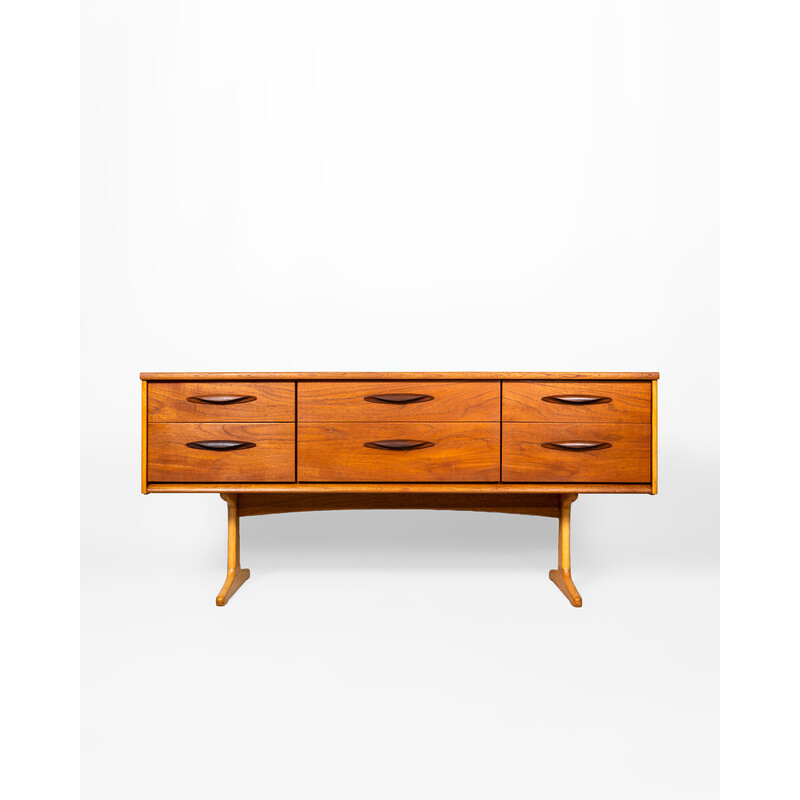 Mid century teak and beechwood sideboard by Frank Guille for Austinsuite, UK 1960s