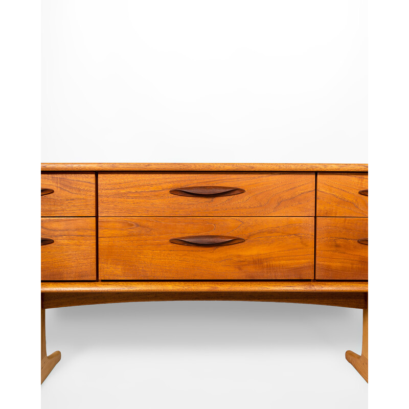 Mid century teak and beechwood sideboard by Frank Guille for Austinsuite, UK 1960s