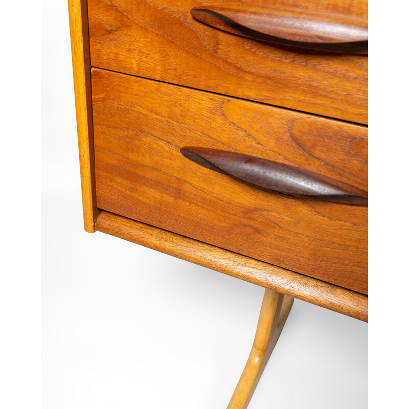 Mid century teak en beukenhouten dressoir van Frank Guille voor Austinsuite, UK 1960