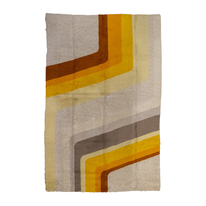 Vintage orange Lines Desso rug