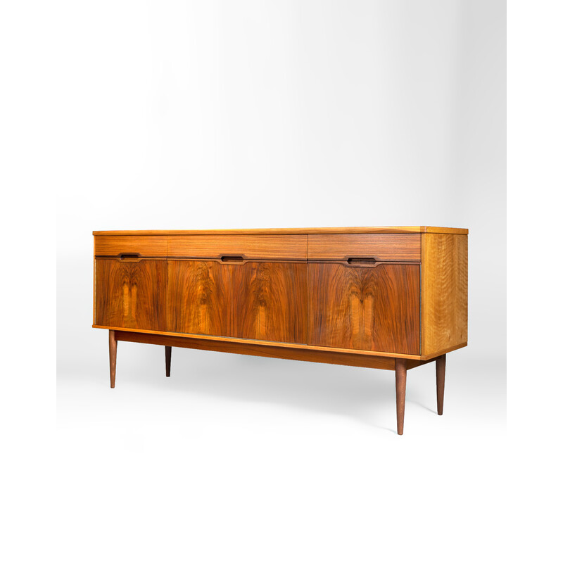 Mid century walnut and zebrano sideboard by Austinsuite, UK 1960