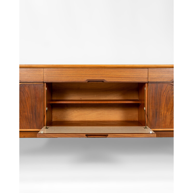 Mid century walnut and zebrano sideboard by Austinsuite, UK 1960