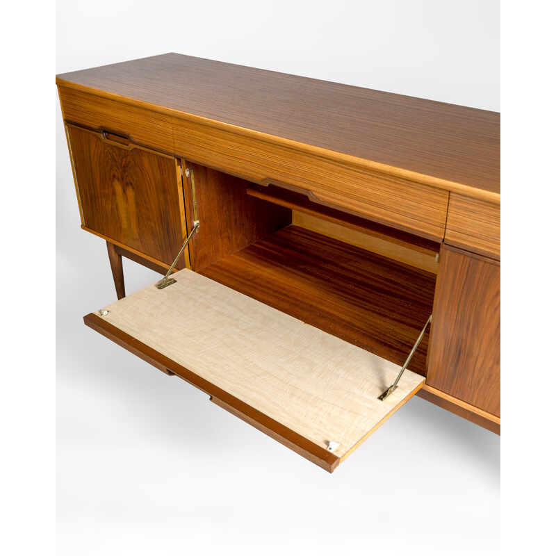 Mid century walnut and zebrano sideboard by Austinsuite, UK 1960