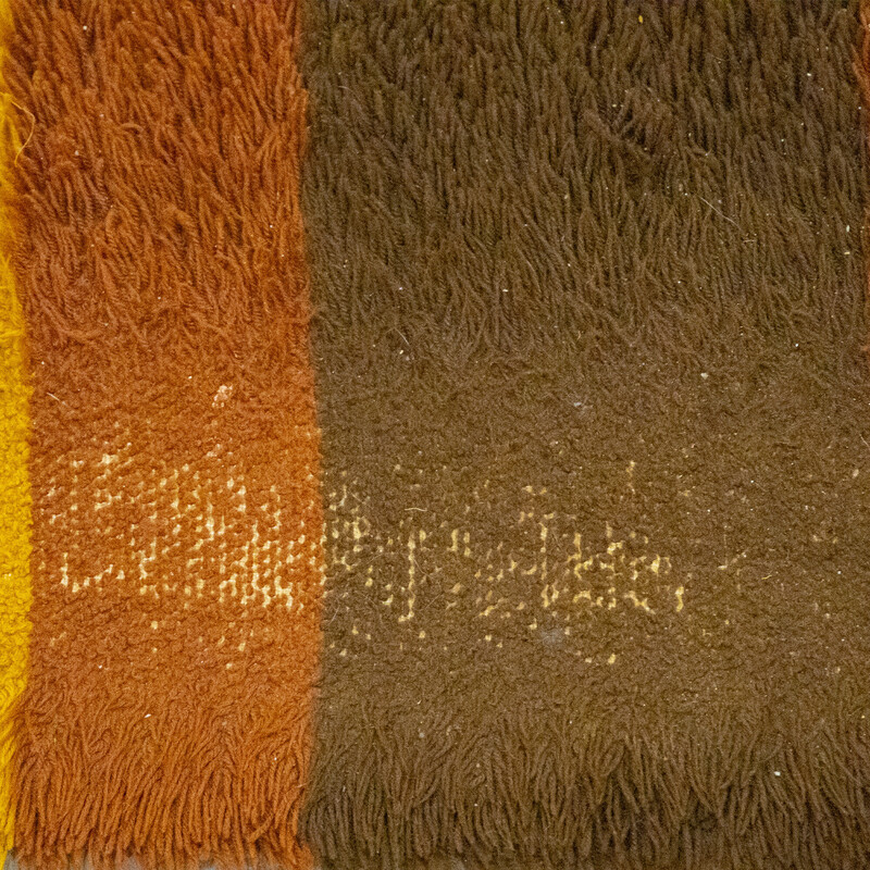 Vintage orange Lines Desso rug