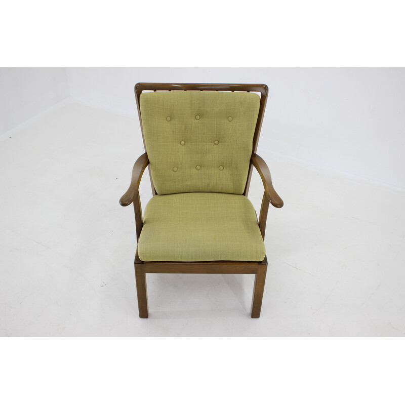 Vintage beechwood armchair model 1628 by Soren Hansen, Denmark 1940s