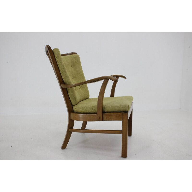 Vintage beechwood armchair model 1628 by Soren Hansen, Denmark 1940s