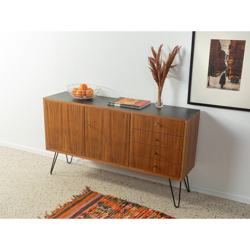 Vintage walnut veneer sideboard by Wk Möbel, Germany 1950s