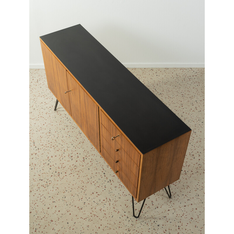 Vintage walnut veneer sideboard by Wk Möbel, Germany 1950s