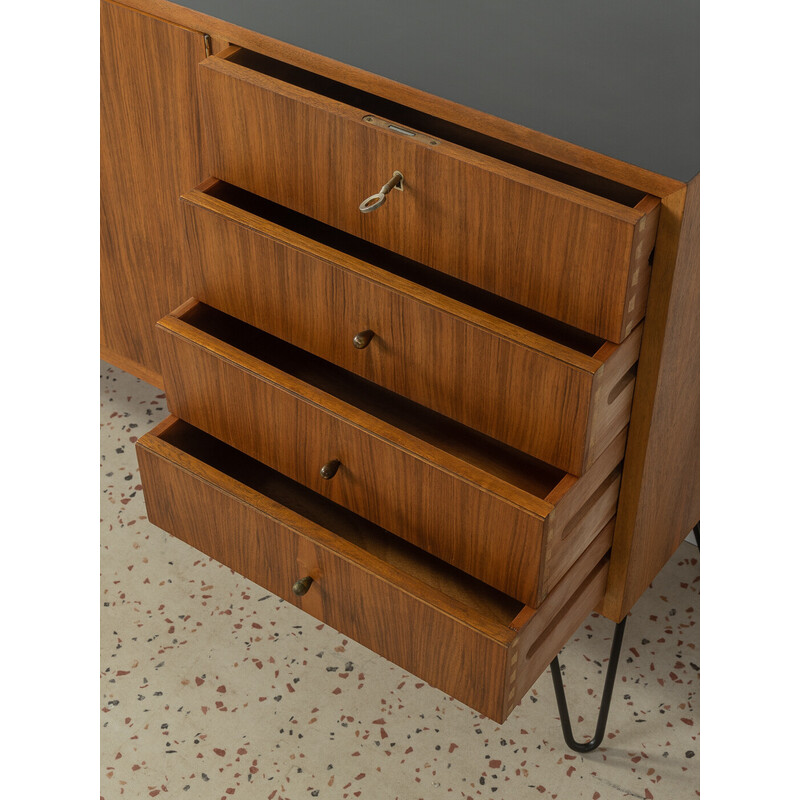 Vintage walnootfineer dressoir van Wk Möbel, Duitsland 1950