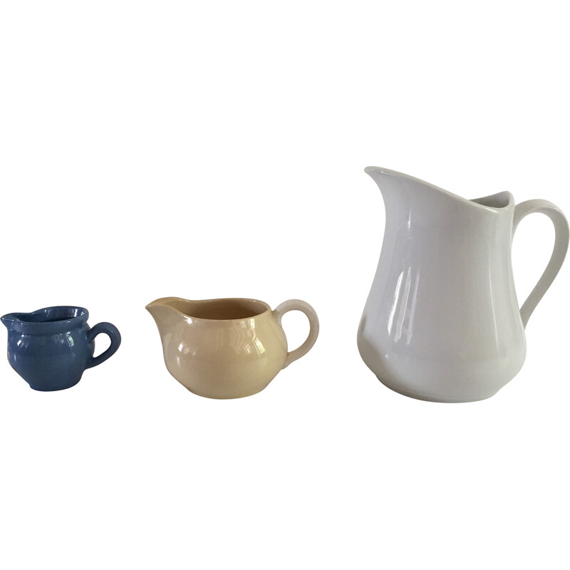 Set of 3 vintage ceramic pitchers