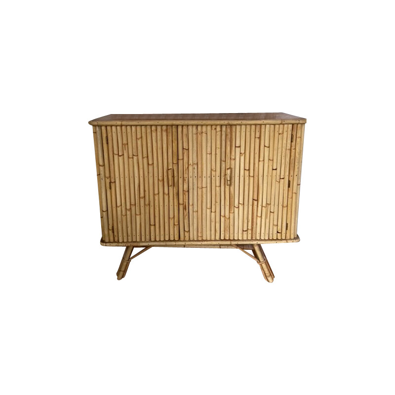 Vintage bamboo sideboard, France 1950-1960