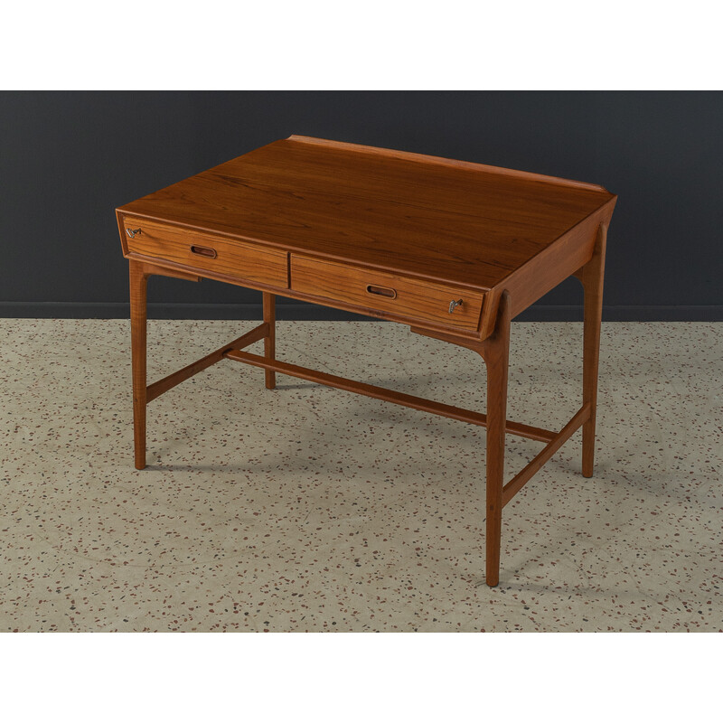 Vintage teak desk by Svend Aage Madsen for Sigurd Hansen, Denmark 1950s