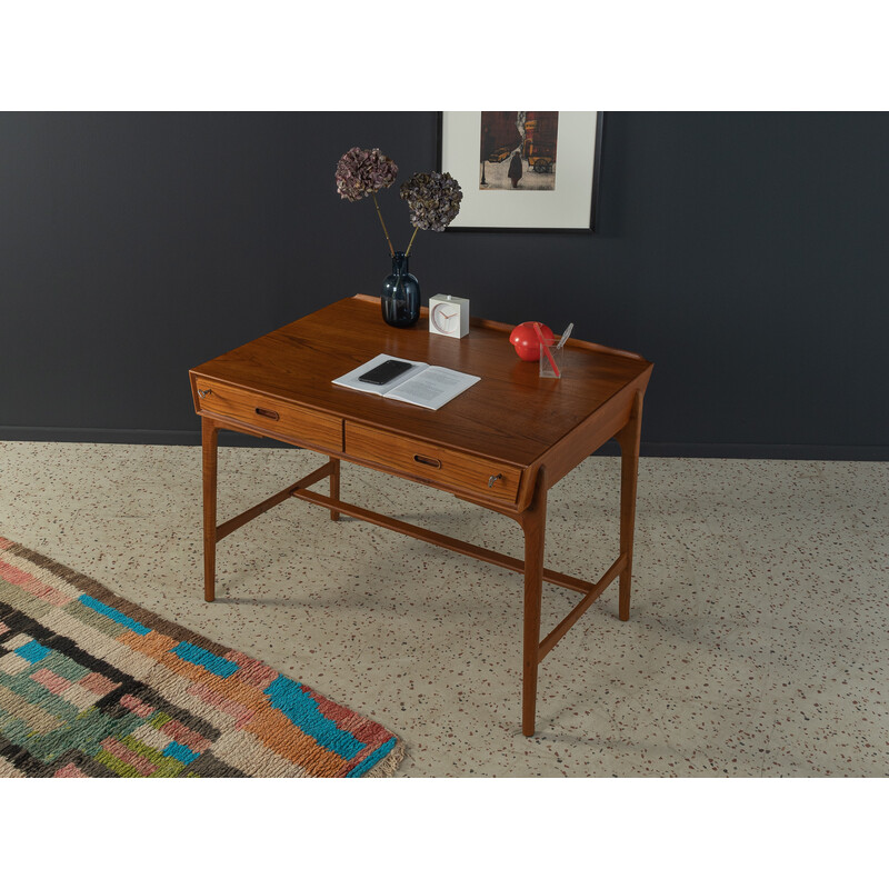 Vintage teak desk by Svend Aage Madsen for Sigurd Hansen, Denmark 1950s