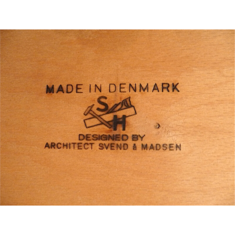 Free-Standing Teak Writing Desk by Svend A. Madsen for Sigurd Hansen - 1960s